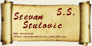 Stevan Štulović vizit kartica